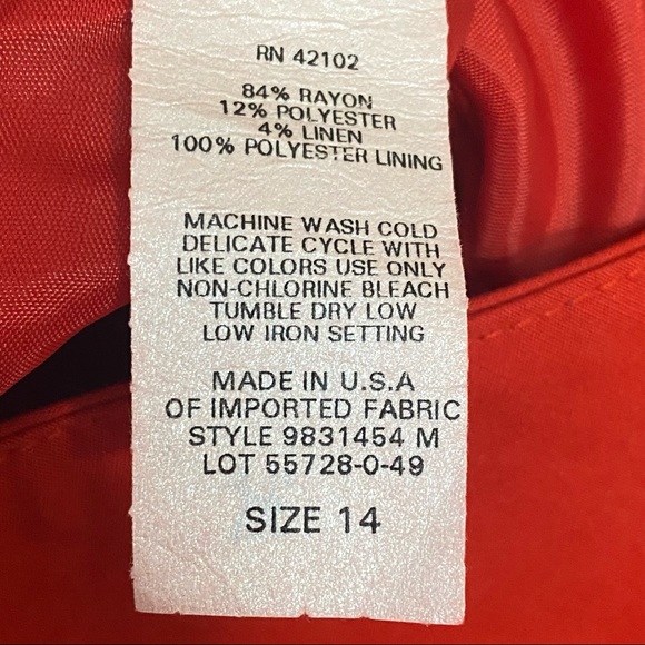 MICHELE linen blend pencil skirt cargo pocket 14 - Picture 8 of 8